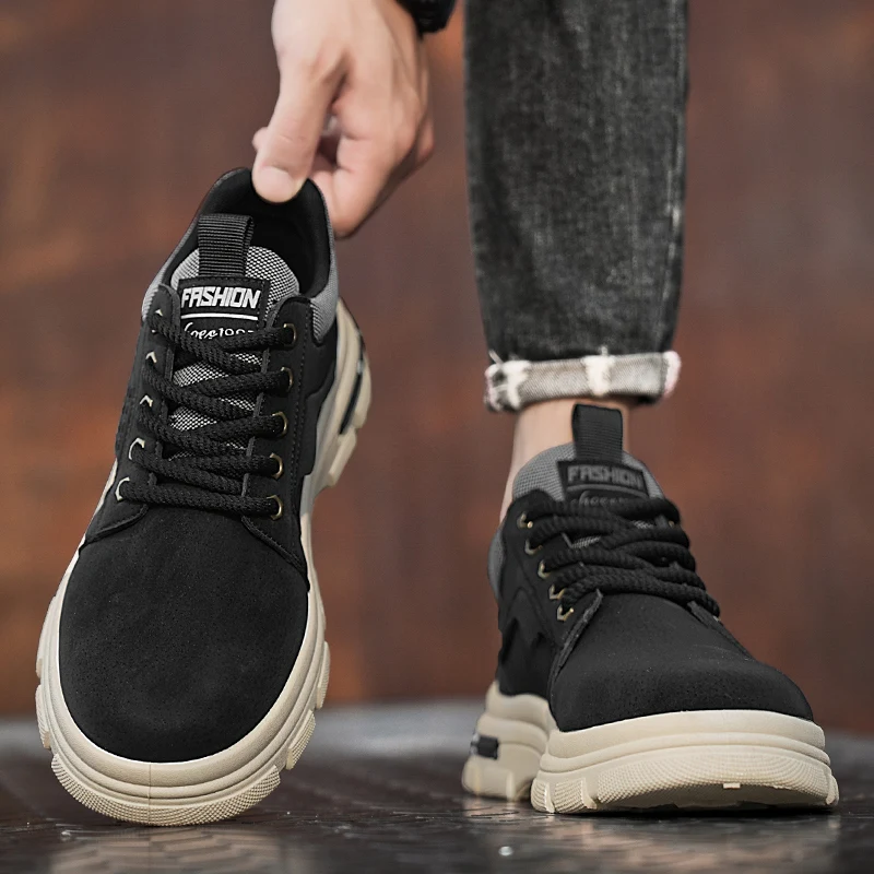 Мужские кроссовки на толстой подошве повседневная обувь для ходьбы