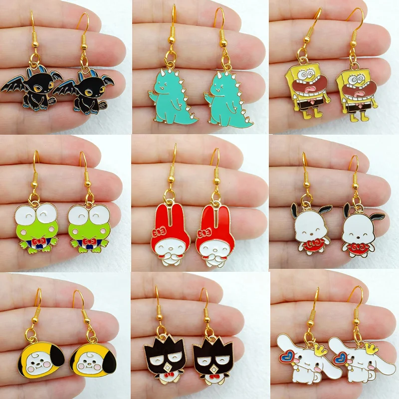 

Забавные аниме Висячие серьги для женщин и девушек корейский тренд дизайнерский мультфильм веселье Асимметричные Длинные летние Эффектны...