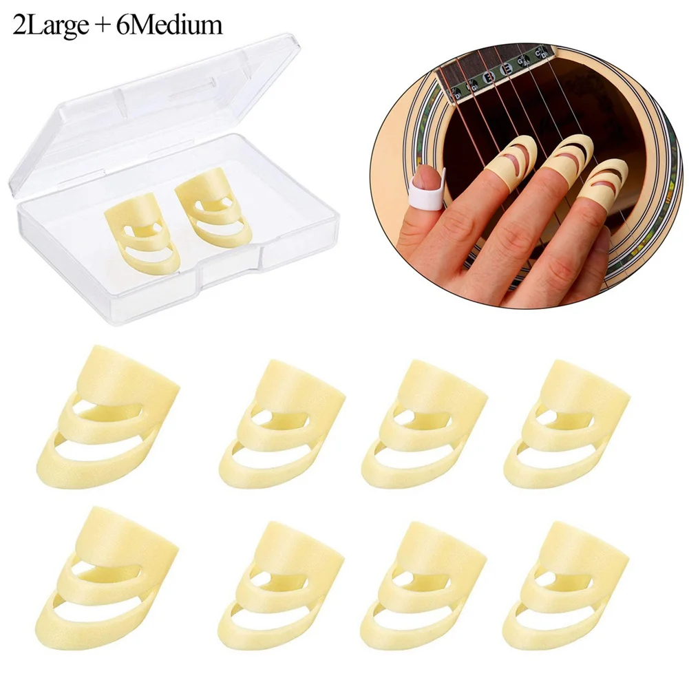 

Guitar Plectrum Finger Picks String Instrument 6L+2M\\2L+6M Adjustable