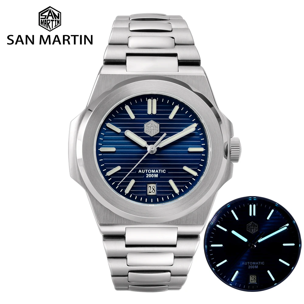 

San Martin 42mm Automatic Mechanical Watch For Men Top Band Diving Fashion Classic Luxury Watches Sapphire Waterproof 200m 2023