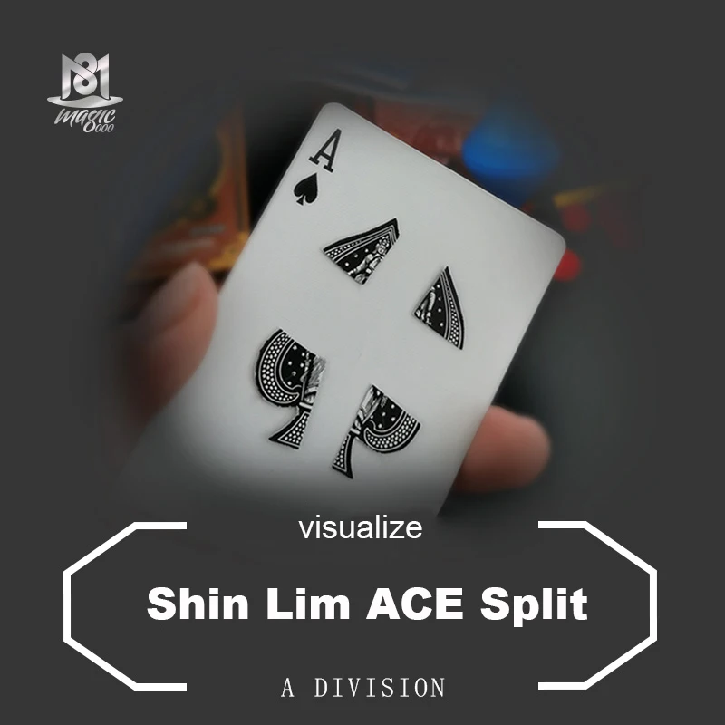 Shin Lim ACE Split Magic Tricks Split Ace of Spades Magical Visual Magician Close-up  Playing Card  Props Classic Toys