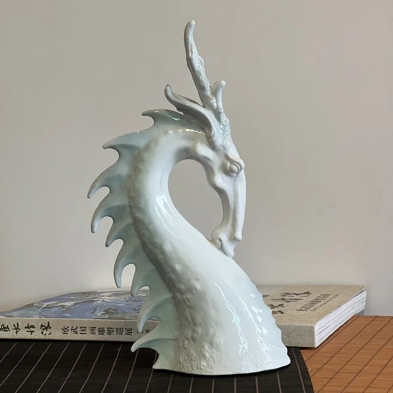 

1pc Handmade Animal Longma Home Decoration Handmade Glazed Ceramic Home Decoration DIY Decoration Longma Spirit Pottery Kiln