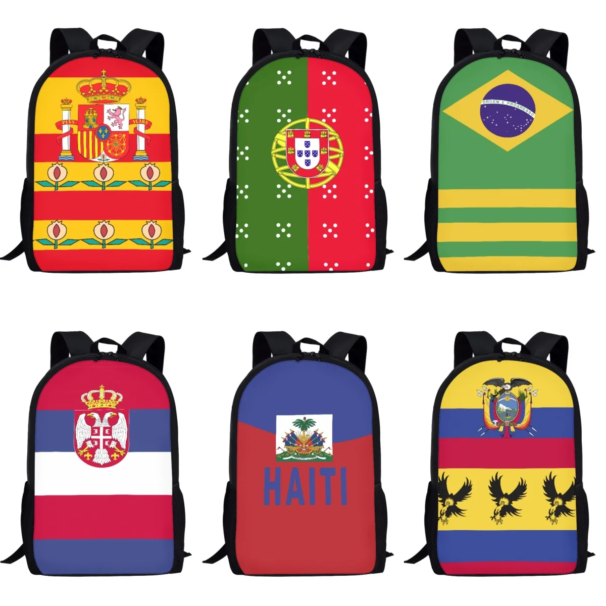 Men Backpack Flag Geometric Print Casual Large Capacity Children Laptop Bags Travel Women Bagpack Sport Climbing Bookbags 2023