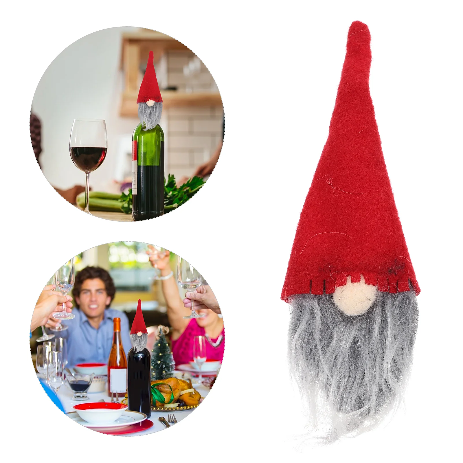 

Bottlechristmas Coverhat Santa Topper Gnomes Covers Table Decor Gnome Toppers Decorations Cap Mini Champagnered Holiday Adorn