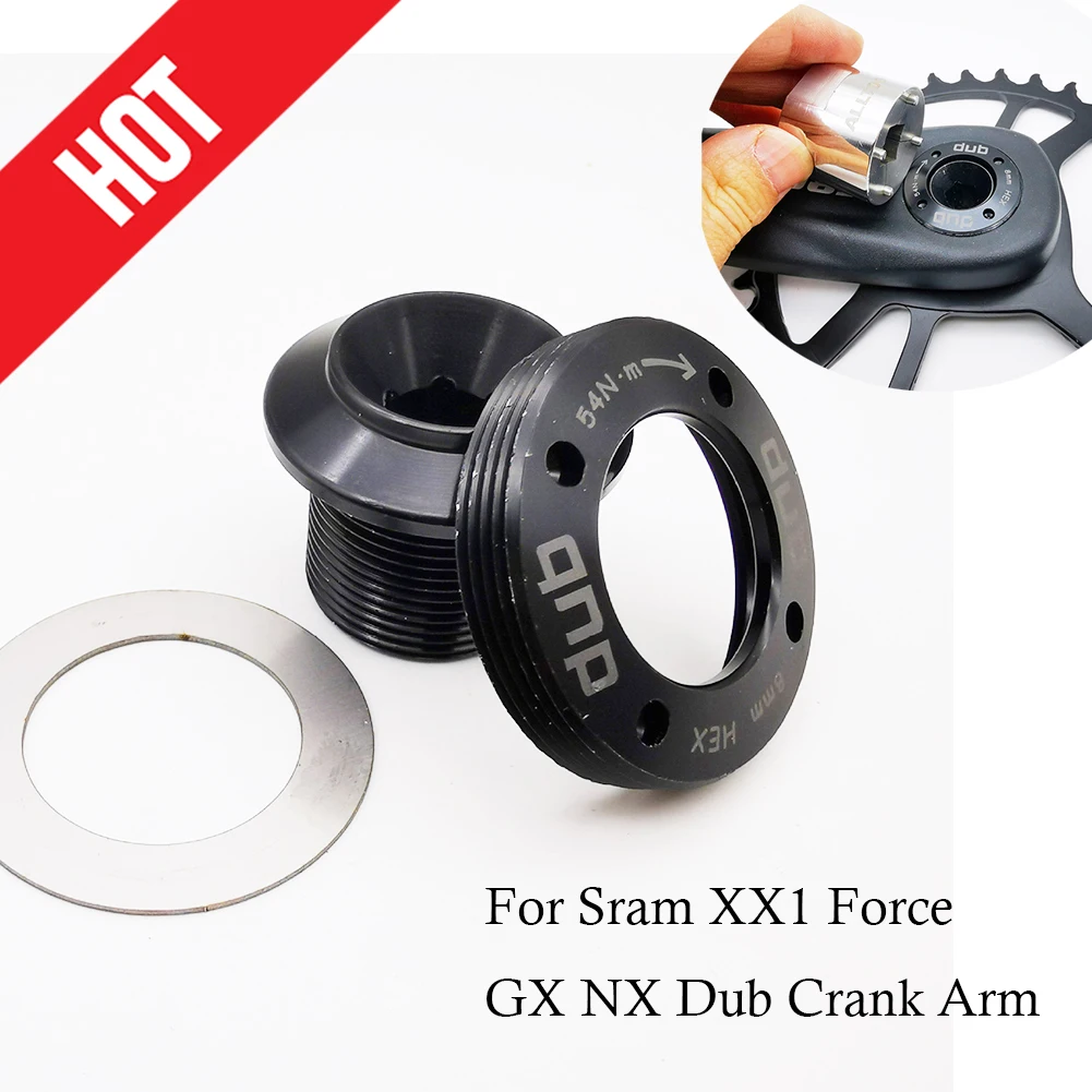 For Sram XX1 Force GX NX Dub Crank Arm Bolt Kit Red Spare Dub Crank Cover Bolt Gasket Self-Extracting M/M30 Bicycle Parts