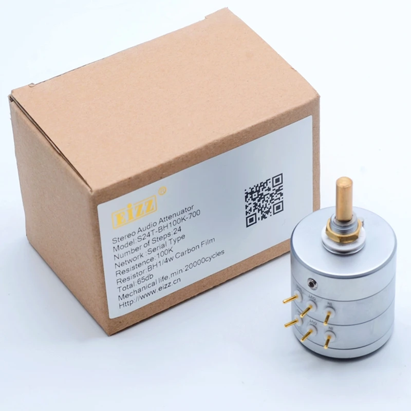 EIZZ 24-ступенчатый монопотенциометр 100K аттенюатор громкость 65db для аудио DIY