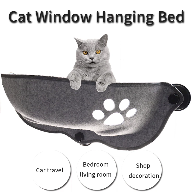 

Cat Window Hammock With Strong Suction Cups Pet Kitty Hanging Sleeping Bed Storage For Pet Warm Ferret Cage Cat Shelf Seat Beds