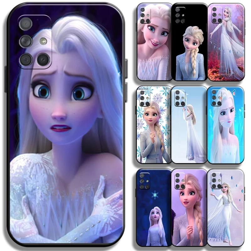 

Frozen Cute Pretty Elsa Anna For Samsung Galaxy A71 A71 5G Phone Case Liquid Silicon Coque Funda Carcasa Back TPU Shockproof