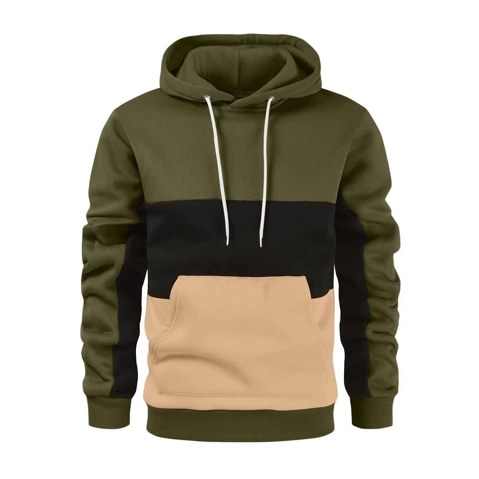 

2023 Men's Patchwork Hoodies Autumn Winter Men Tops Streetwear Hip-Hop Korea Style Fleece Hoodies Sweatshirts Men Clothing 3XL