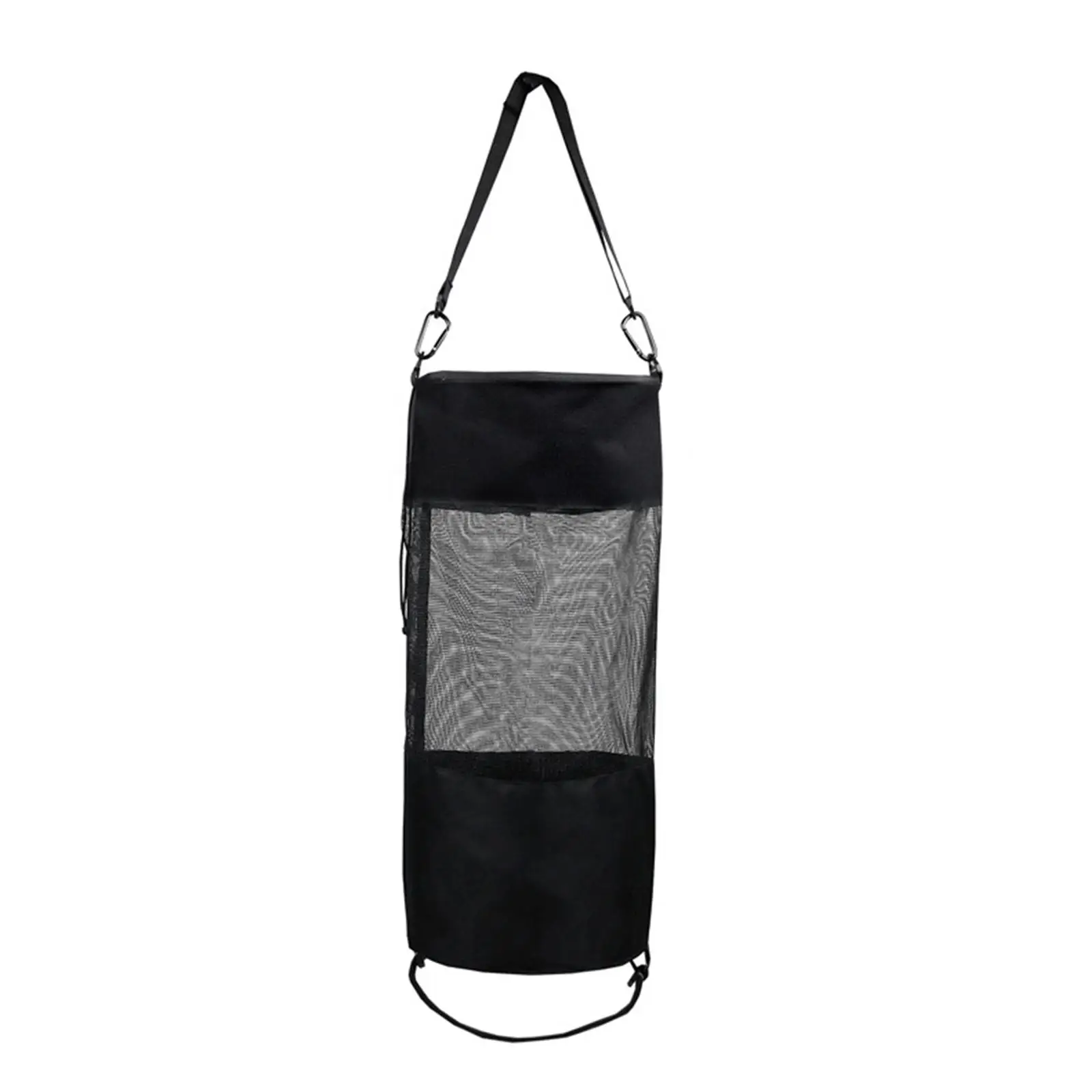 

Portable Boat Trash Bag Durable Reusable Black Mesh Garbage Waste Can Storage for Boats Camping Pontoon Outdoor Beach