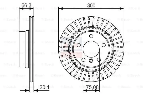 

986479044 brake disc for rear (air) E87 E90 E92