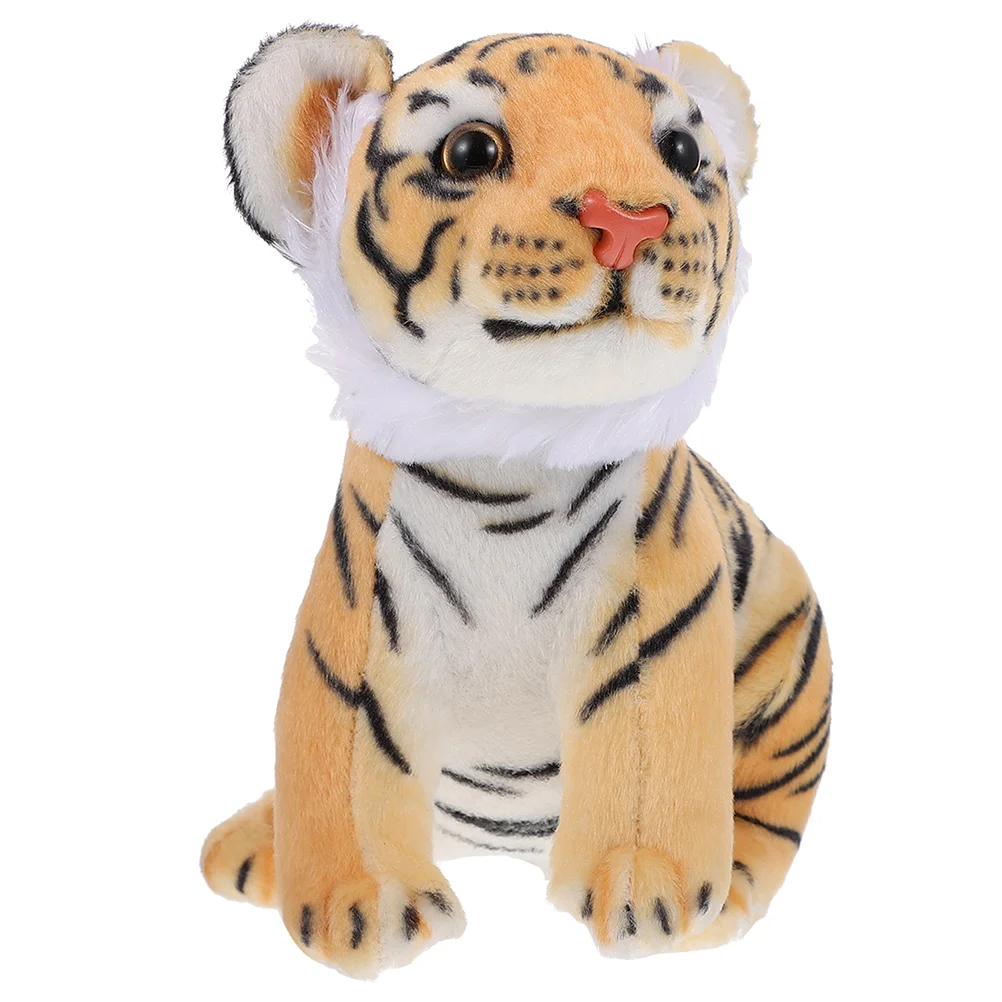 

Tiger Plush Toy Ornament Stuffed Puro Para Niños Animal Decorations Cub