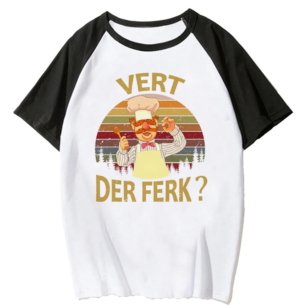 

Vert Der Ferk cook Swedish Chef top women funny tshirt female streetwear designer clothing