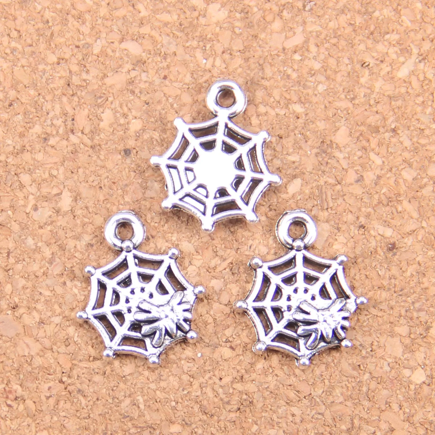 

24pcs Charms Spider Cobweb 17x14mm Antique Pendants,Vintage Tibetan Silver Jewelry,DIY For Bracelet Necklace