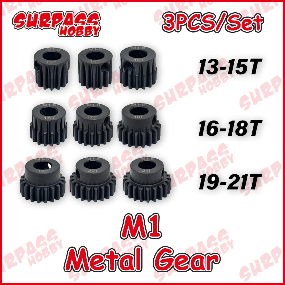 

Surpass Hobby 3 шт. M1 моторная Шестерня 8 мм вал металлическая Шестерня для 1/5 1/7 1/8 радиоуправляемая модель грузовик багги внедорожник лодка 5692