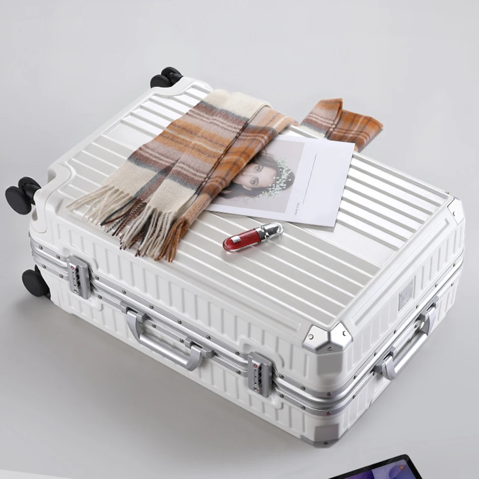 Aluminum frame suitcase women's beautiful suitcase men's luggage case 20 