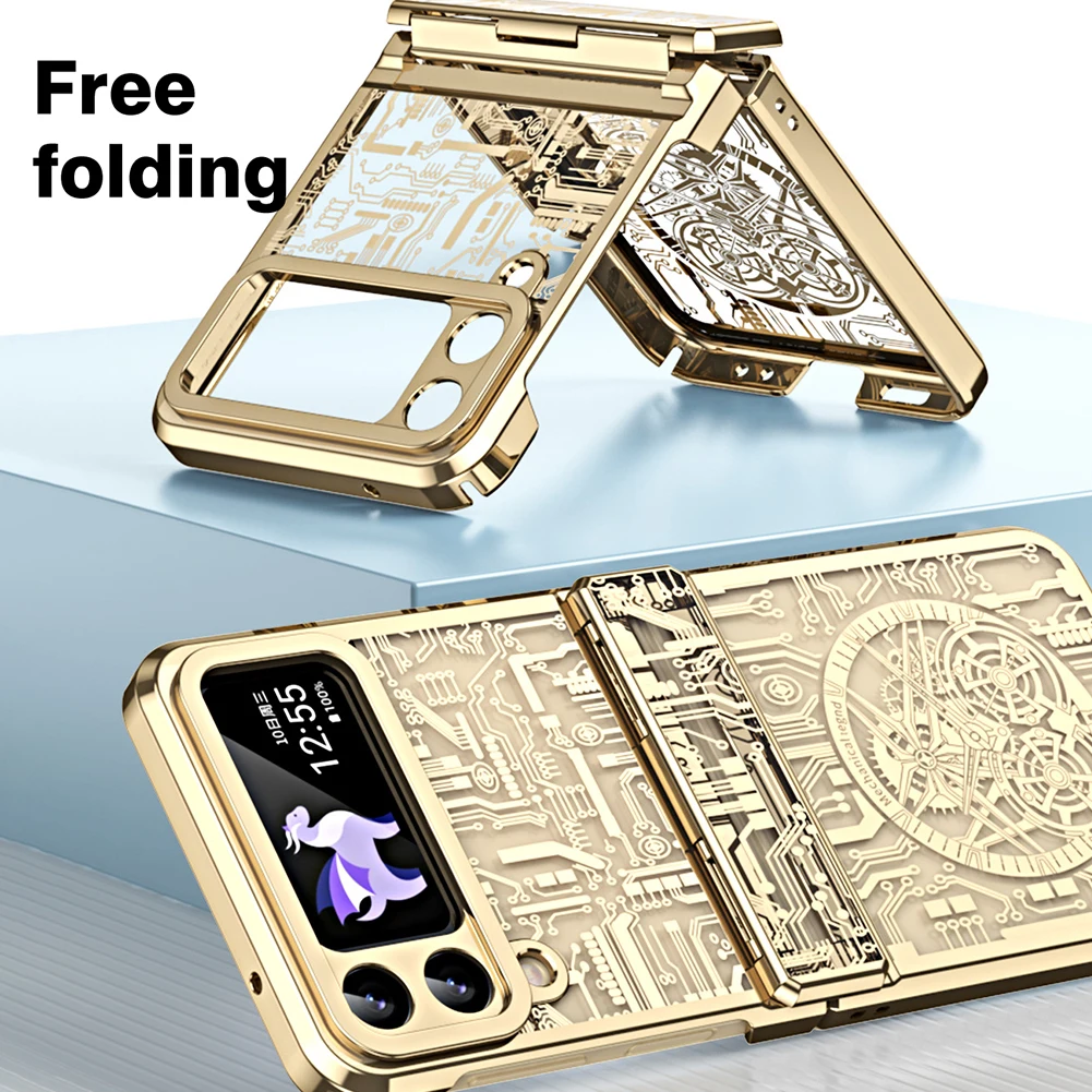 Чехол Byscoon для Samsung Galaxy Z Flip 5 4 3 креативный Модный чехол с покрытием Flip5 Flip4 Flip3