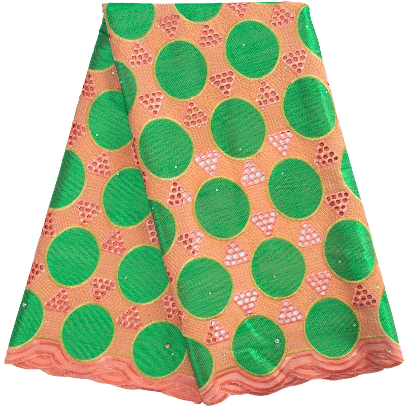 

Kalume Soft African Cotton Lace Fabric With stones 2023 Embroidery Swiss Voile Fabric for Elegant Wedding Dresses F3179