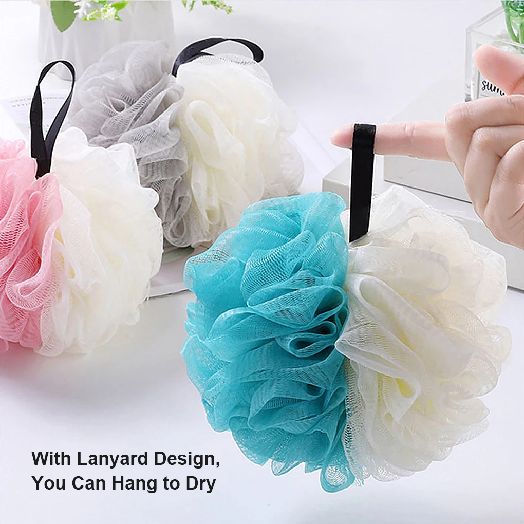

4PCS Shower Mesh Ball Soft Body Bath Foaming Scrubber Bathroom Exfoliating Splice Foam Bathing Showering Accessory