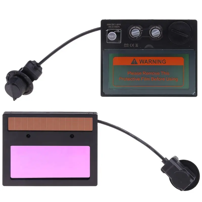 Solar Powered Pro Auto Darkening Welding Lens Panel Welding Helmet/Mask Lens Automation Filter Shade 4.33x3.54inches