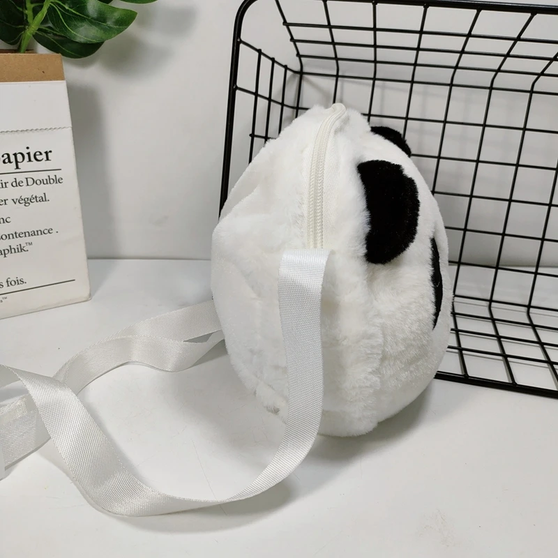 Cute Kawaii Faux Fur Crossbody Bags Wallet Purse plush Shoulder Bag Toy Children School Backpack Kids Gift Toys