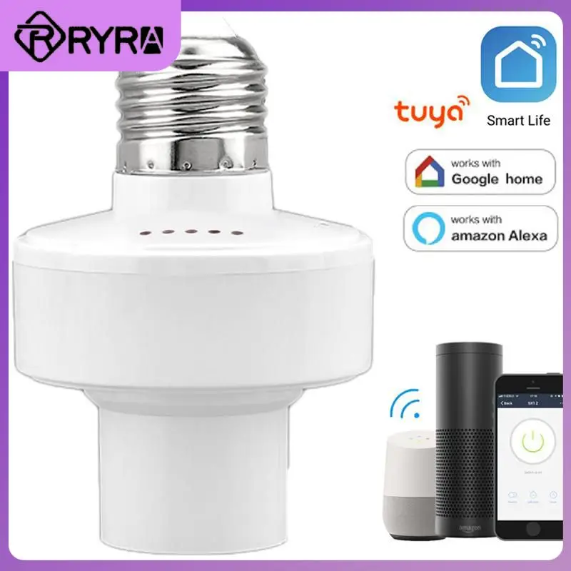 Bulb Base Wireless Smart Life Lamp Holder Tuya Wifi E27 Smart Light Bulb Adapter Work With Alexa Google Home Alice Remote Contro
