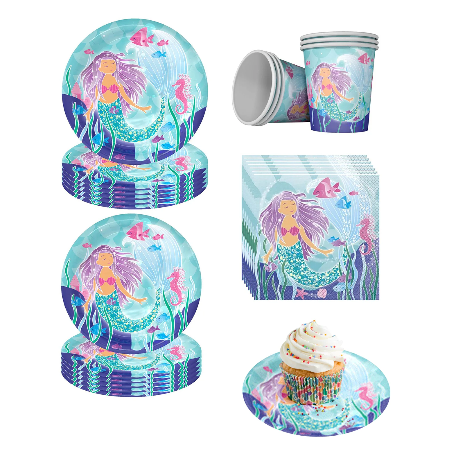 

Праздничные украшения в вечерние ле русалки 50 шт., столовые приборы в вечерние ле русалки, украшения для стола, столовые приборы в комплекте ...