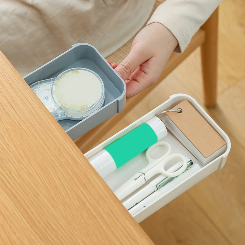 

Штабелируемый скрытый офисный ящик-органайзер для дома и офиса