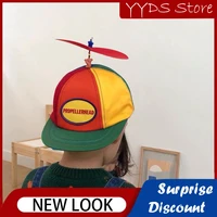parent child propeller childrens hat summer cotton sunscreen hat bamboo dragonfly letter embroidery baseball cap