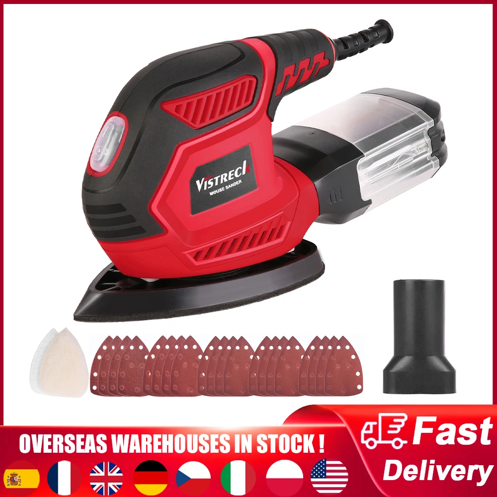 

1.6A 200W Detail Sander 14000 OPM Compact Sander Efficient Dust Collection System for Tight Spaces DIY Sanding Polishing Machine