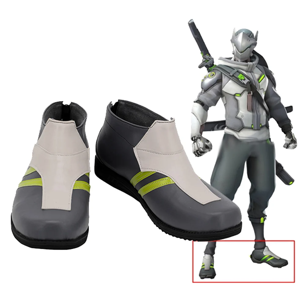 

OW Shimada Косплей Гэндзи ботинки Хэллоуин костюмы аксессуар на заказ