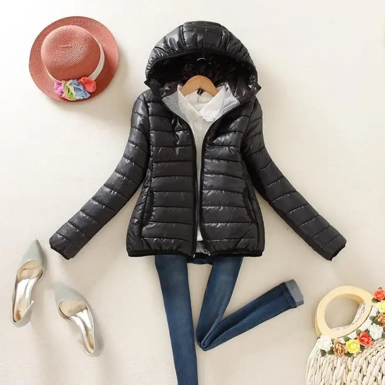 Cotton-padded Jacket Women 2023 New Thin Down Cotton-padded Jacket Women Short Fall and Winter Wear Slimmer Autumn Coat Female