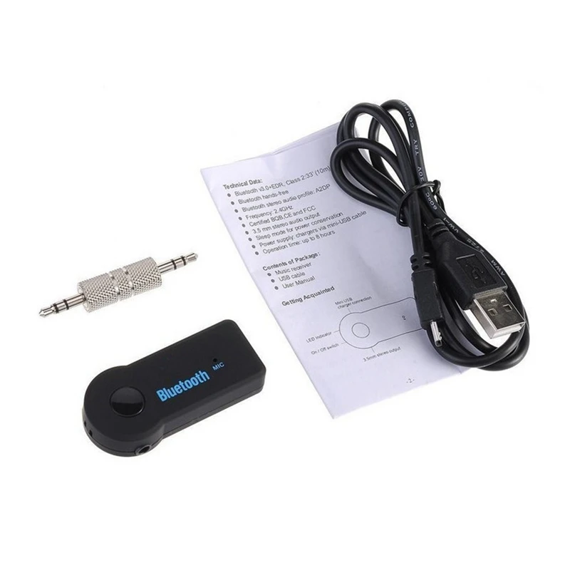 

3.5mm Wireless Bluetooth Audio Receiver for Car Stereo Music Adapter