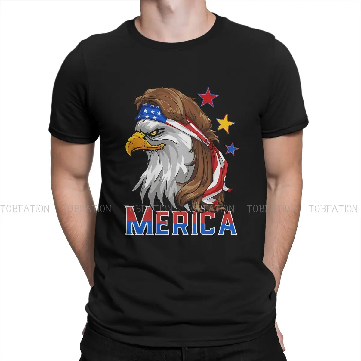 

Eagle Mullet T Shirt 4th of July American Flag Merica USA Unique TShirt Eagle Casual T Shirt 100% Cotton Stuff For Men Women