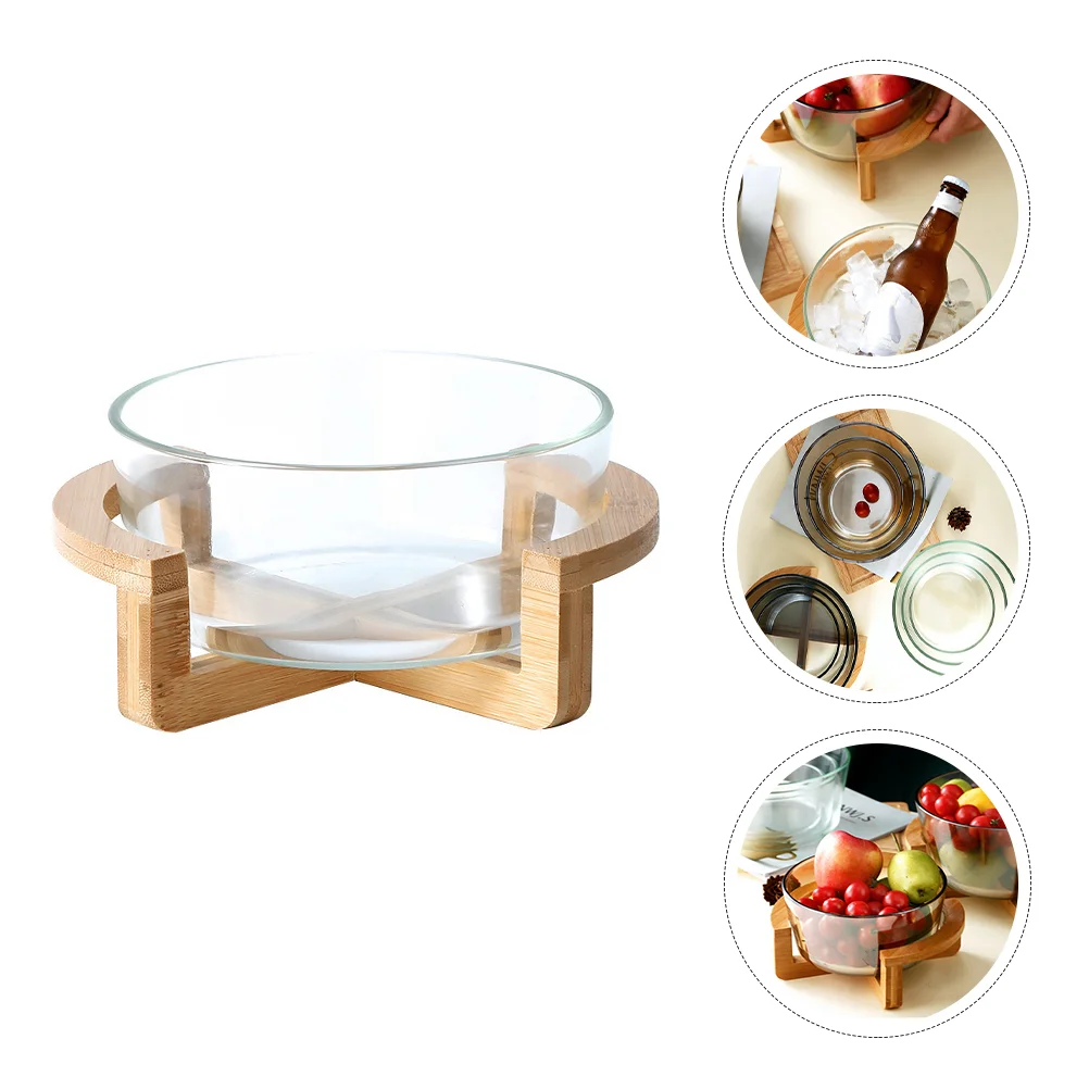 

Glass Salad Serving Bowl with Stand Serving Bowl for Rice Cereal and Soup Bowls Noodles Mixing Salad Snacks Fruit