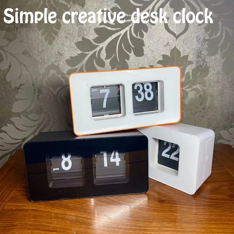 

Retro Auto Flip Clock Digital Wall Cloks Digital Desk Clock Battery Operated Large Display for Home Bedroom Table Desk DecorGift