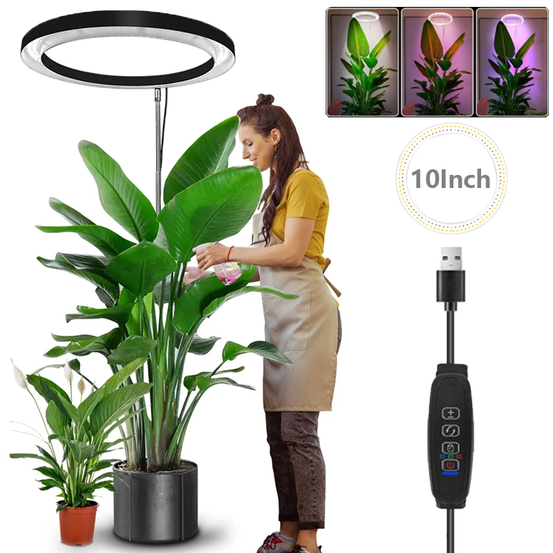 S For Indoor Plants Full Spectrum Large Plant Light For Indoor Plants Usb Height Adjustable Growing Lamp