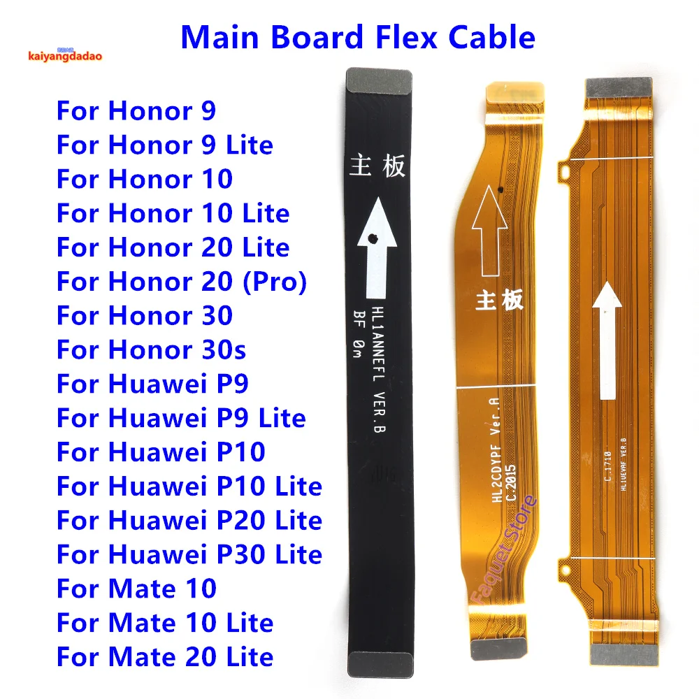 Новая материнская плата с гибким кабелем для Huawei Honor 9 10 20 30 30S Lite / P9 P10 P20 P30 Mate