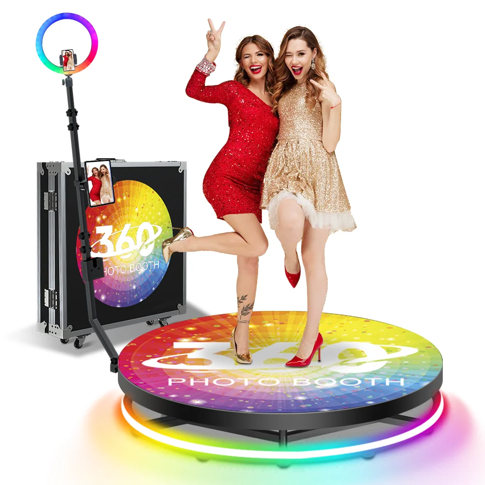 

Spin Camera 360 Photo Booth Automatic Slow Motion Rotating Selfie PhotoBooth Video 360 Degrees Set 115cm Machine Party Wedding