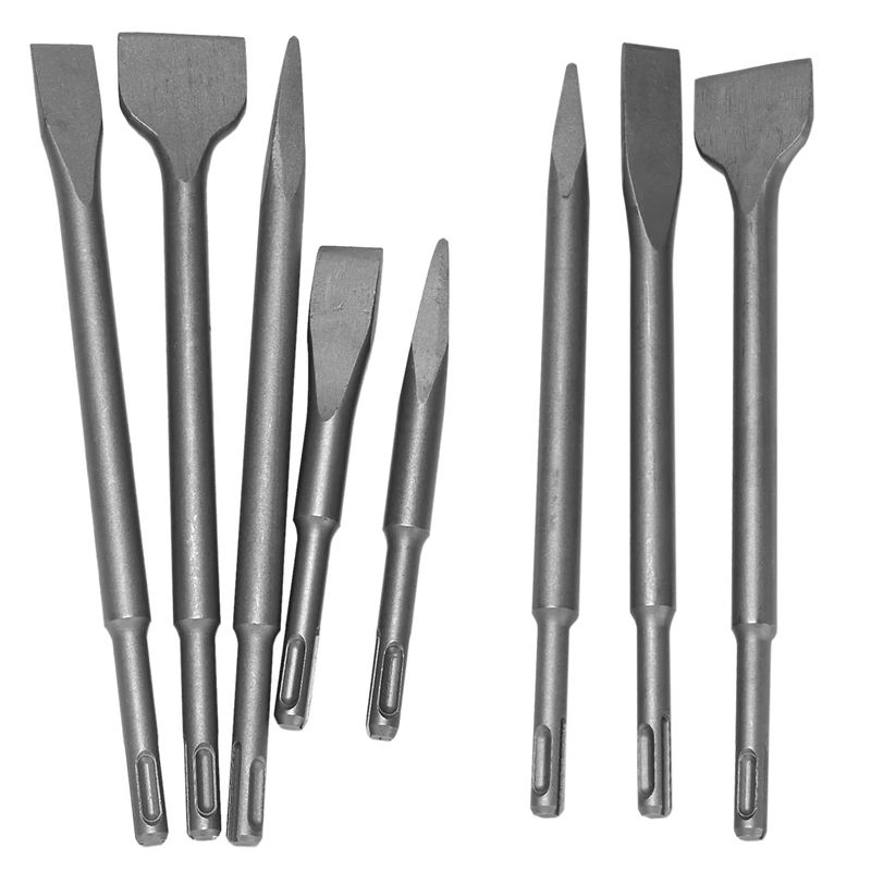 

Point Groove Gouge Flat Chisels Set Electric Hammer Brick Drill Bit Wall Concrete Drilling Tools Flat Chisels