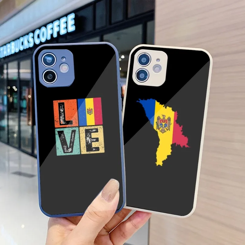 

Чехол для телефона с флагом Молдовы для IPhone 14 13 12 11 Pro Max X XR XS 8 7 Plus, цветной чехол из жидкого стекла