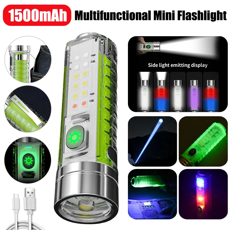 

Мини-фонафонарь светодиодный Аккумуляторный с зарядкой от USB, 8 режимов