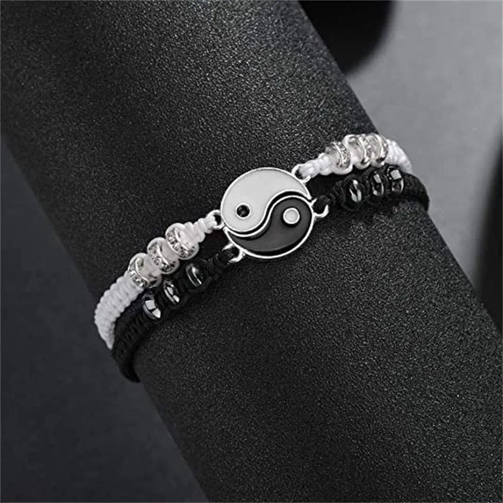 2 шт./компл. Yin Yang восемь триграммов браслетов Taiji Lover's для подходящих Инь Янь