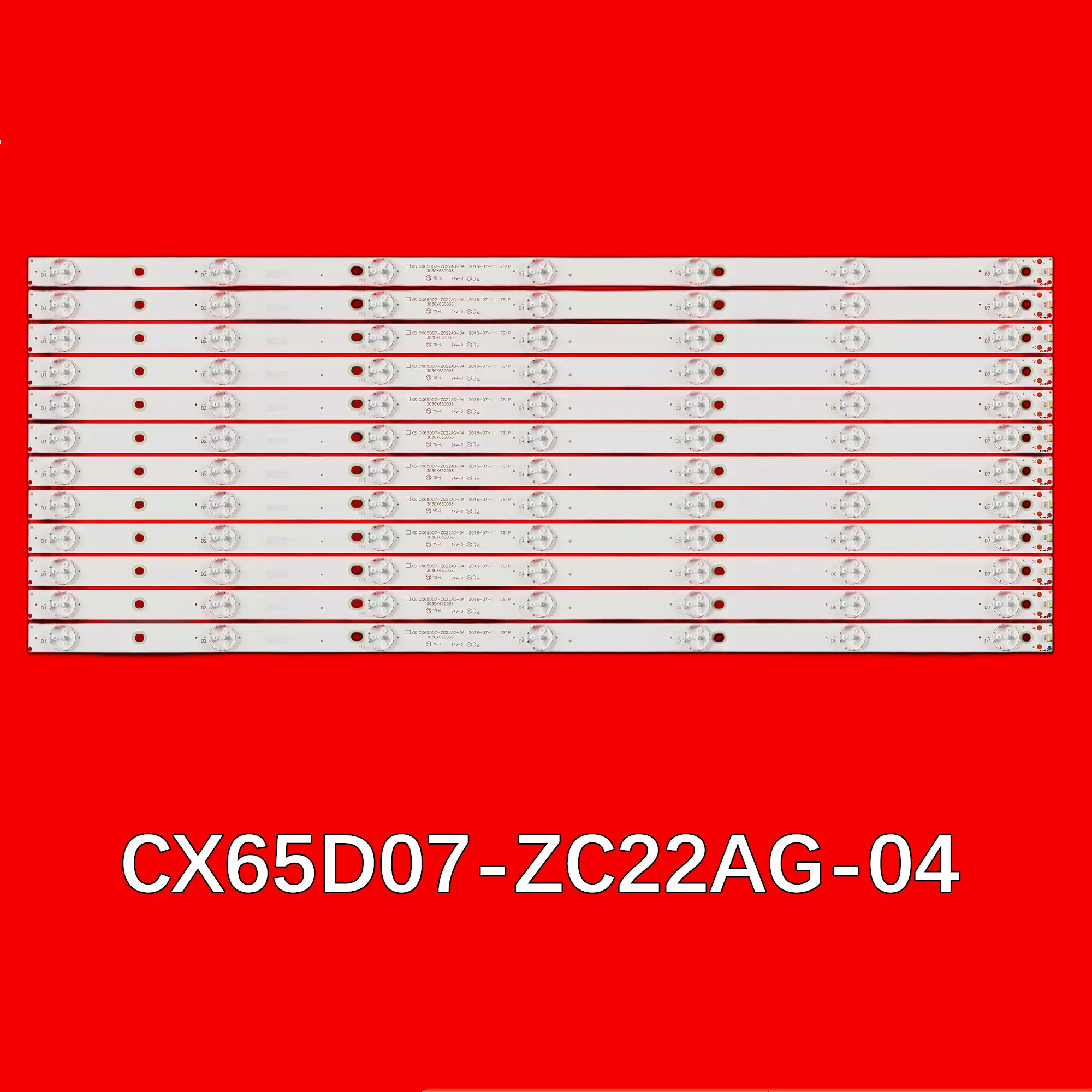 Фото Светодиодная подсветка для 65PA500T 65PA505T 65PA505E LED65UH6500S 65MUA1500 AX65LEDE88/0227 SN065LDUCV6488H-Y-2H CX65D07-ZC22AG-04 7S1P №1