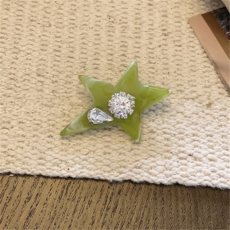 Заколка для волос в виде сердца звезды и пентаграммы