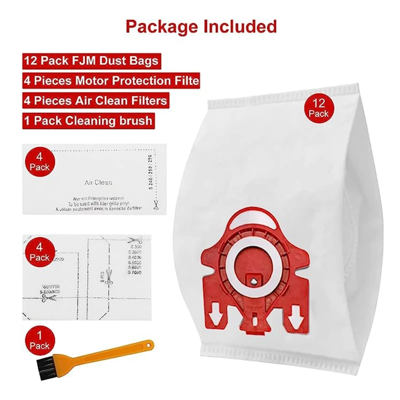 Подходит для Miele 3DFJM Complete C2 3 5 л запасные части пылесоса с 12 мешками пыли