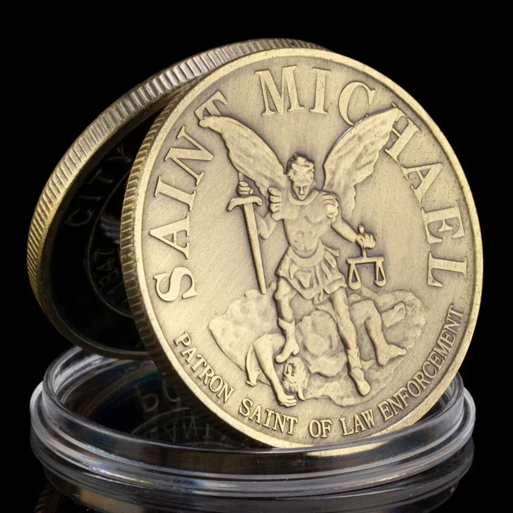 Сувенирная монета департамента полиции города Атланты с бронзовым покрытием Saint