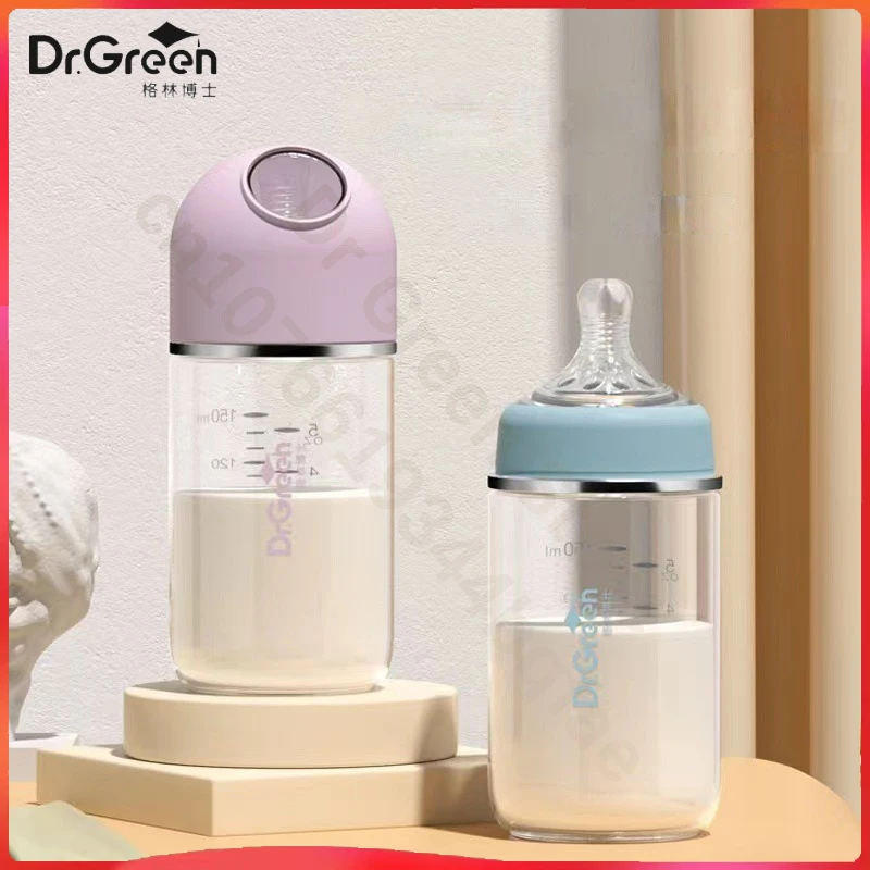 

Dr.Green новые улучшенные профессиональные Бутылочки для новорожденных, бутылочка с широким горлом 150 мл/240 мл, моющиеся бутылочки из боросиликатного стекла