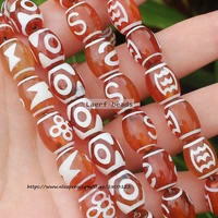 8pcs 10x14mm good quality natural red agate ancient tibet dzi beads many patterns for diy jewelry making