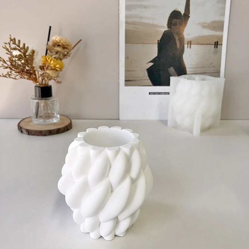 

Small Flower Pot Silicone Mold Diy Succulents Concrete Flower Pot Vase Plaster Cement Clay Mold Plant Holder Mold 124A